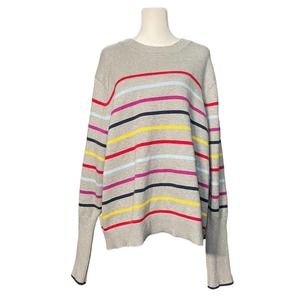LA LIGNE x Target Striped Sweater Women's Plus Sz 3X Cashmere Blend Preppy Cozy‎